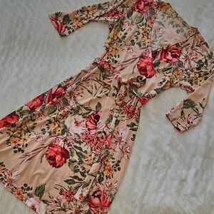Elegant Floral Long Sleeve Dress